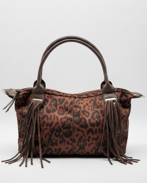 Sac Bali avec motif léopard - anse et bandoulière inclus