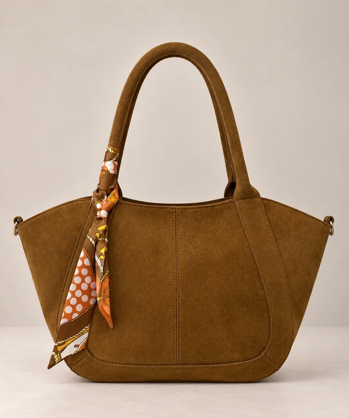 Sac à main Pao cuir vegan suédine avec ruban
