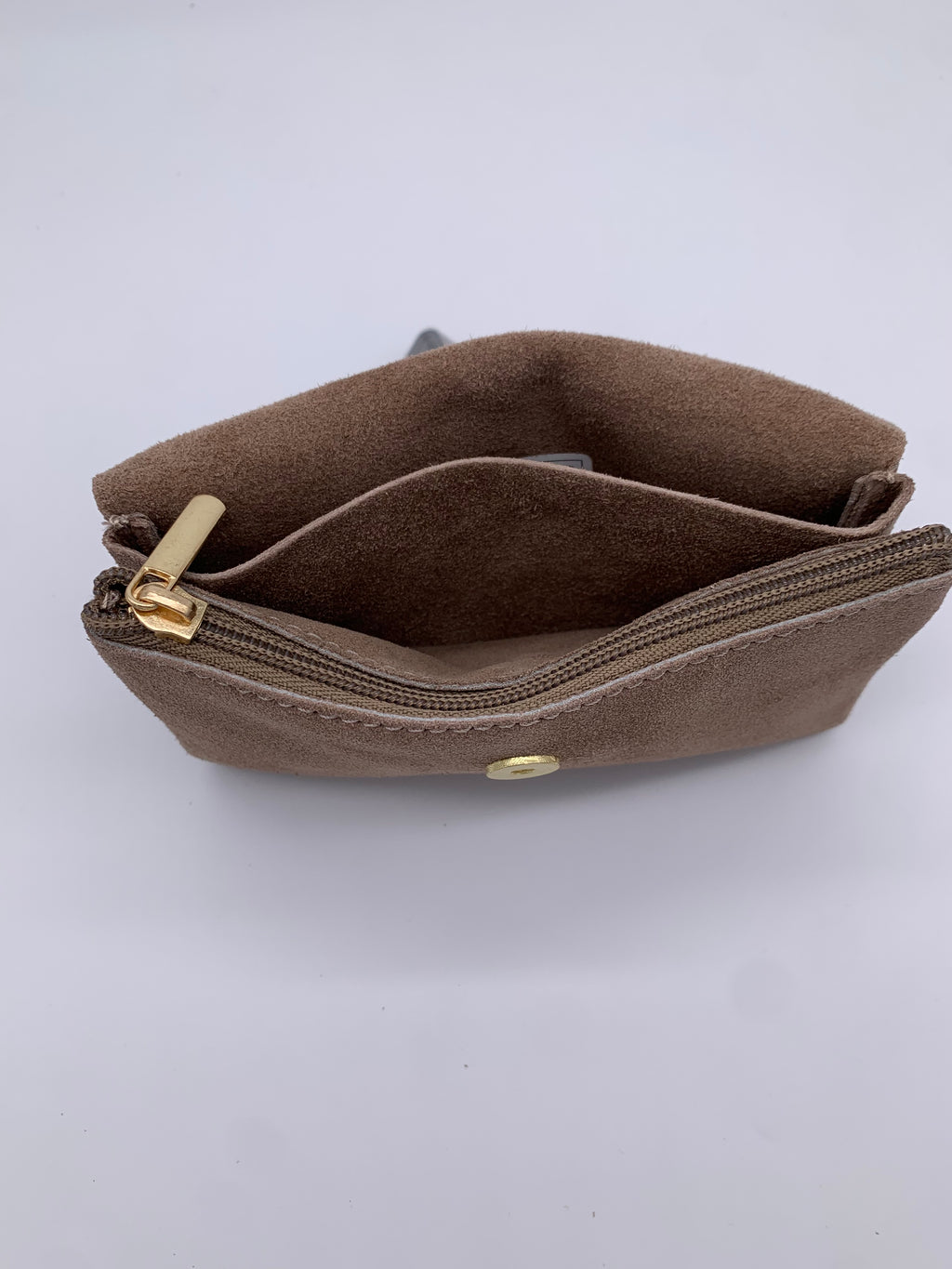 Portefeuille en cuir - avec compartiment et pochette zippée 17cm x 10 cm