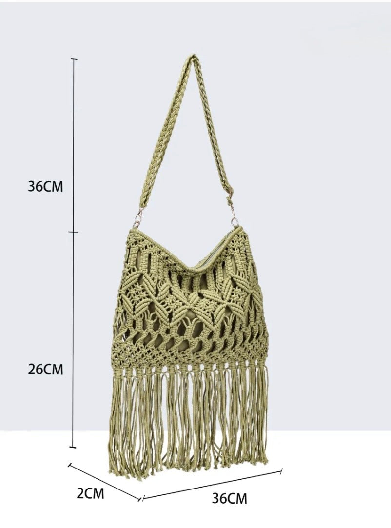 Sac au crochet avec franges