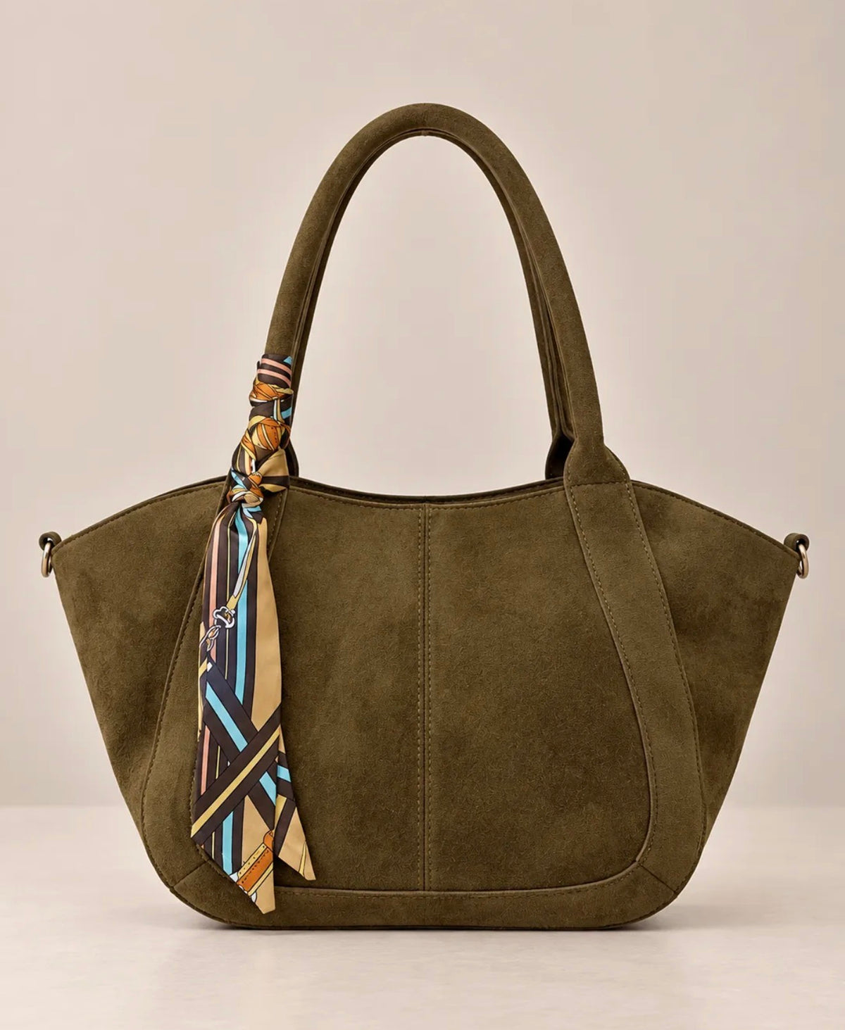 Sac à main Pao cuir vegan suédine avec ruban