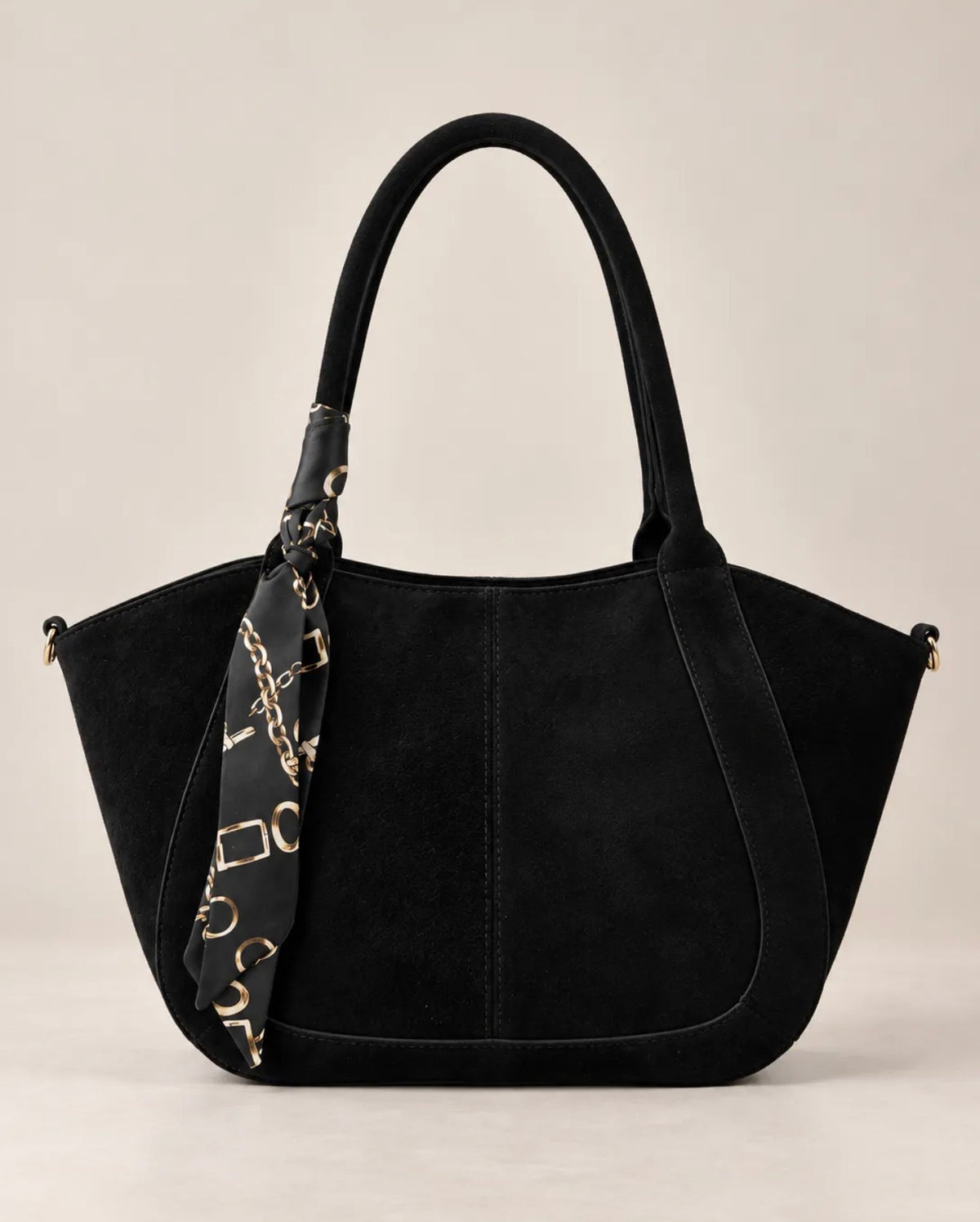 Sac à main Pao cuir vegan suédine avec ruban