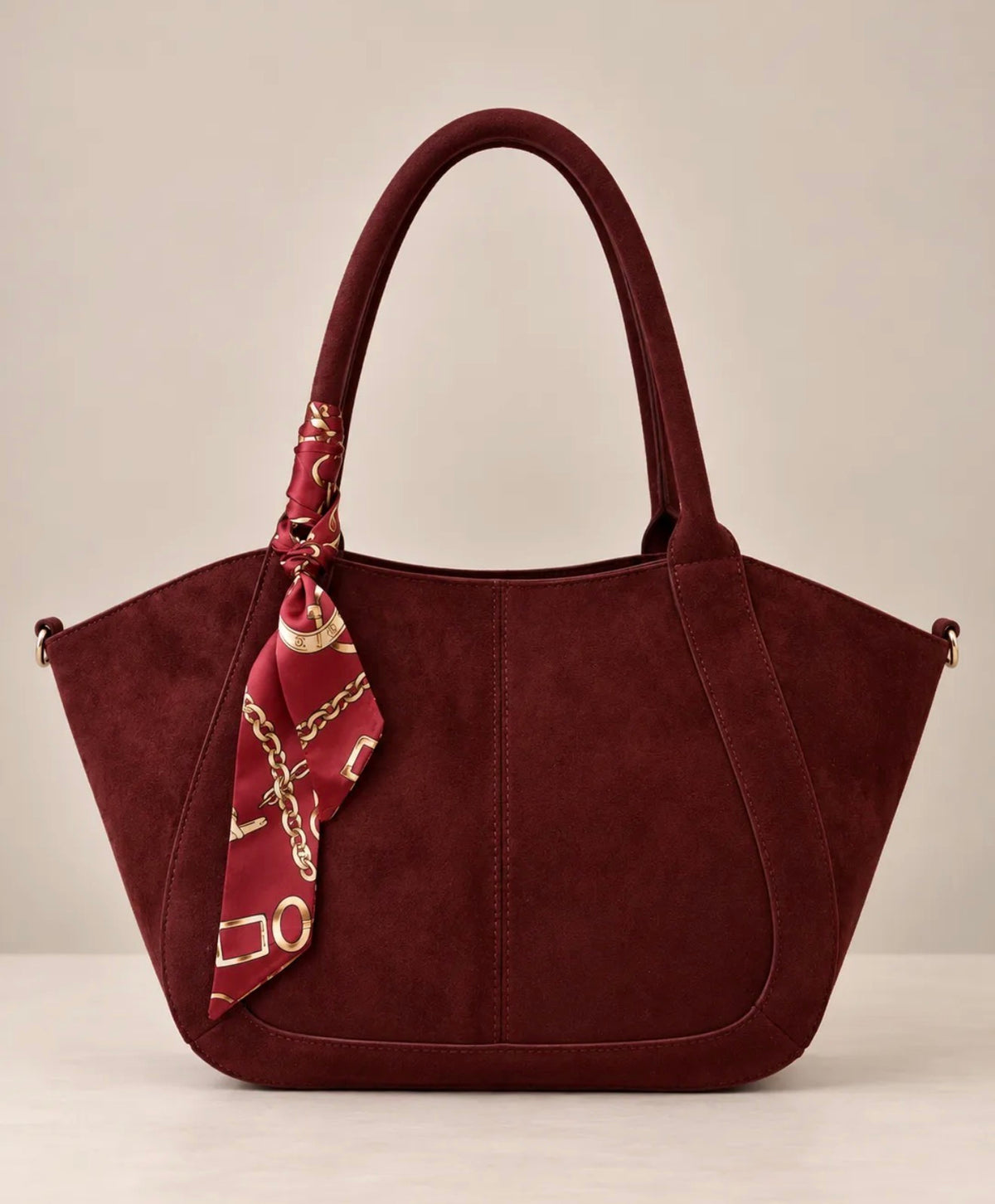 Sac à main Pao cuir vegan suédine avec ruban