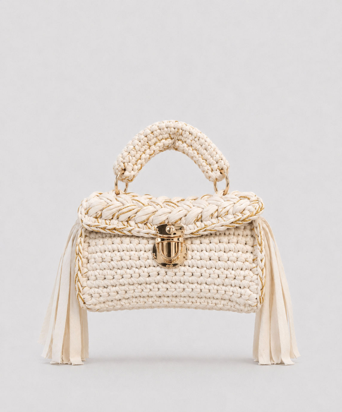 Sac à main Rosa fait main à franges - style bohème chic