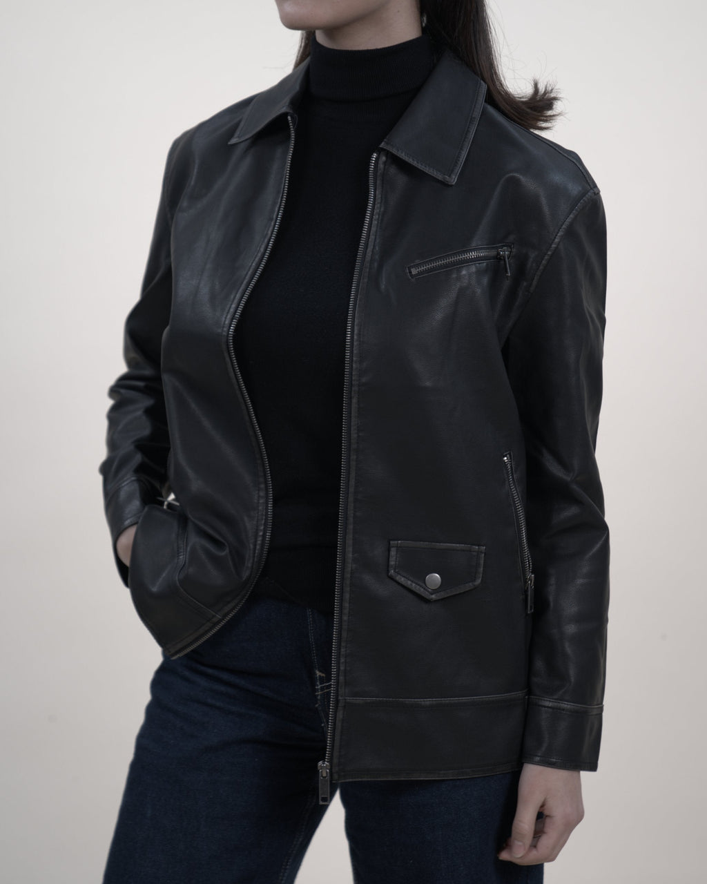Blouson cuir vegan