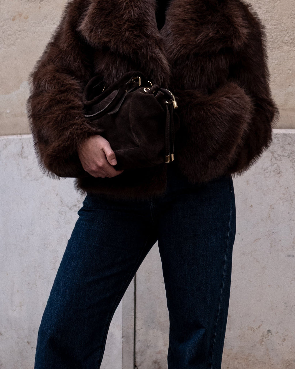 Manteau en fausse fourrure