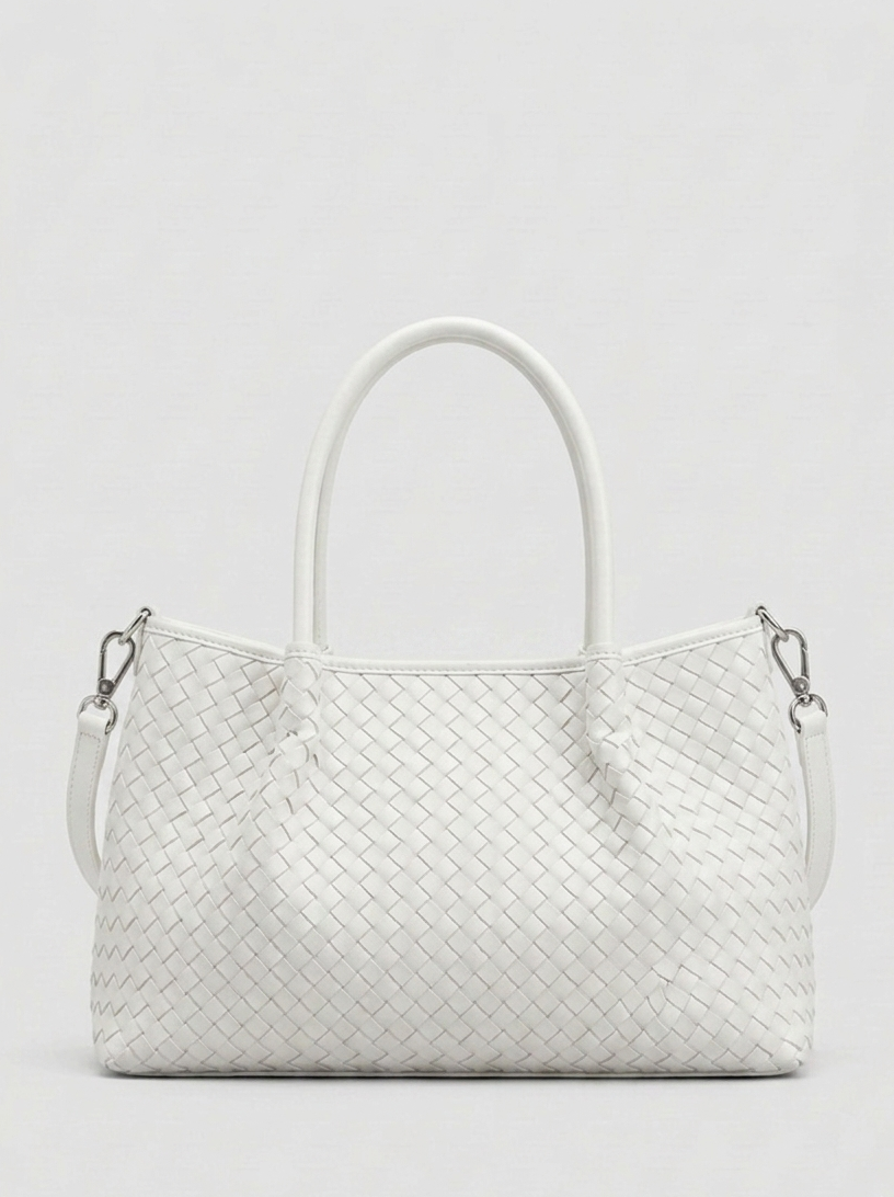 Grand sac à main effet tressé avec bandoulière - pour les cours - pour le travail - Bettina