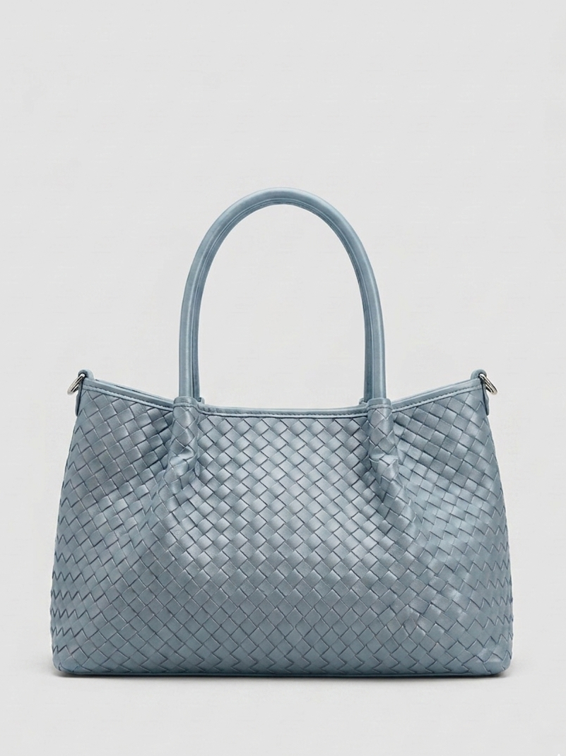Grand sac à main effet tressé avec bandoulière - pour les cours - pour le travail - Bettina