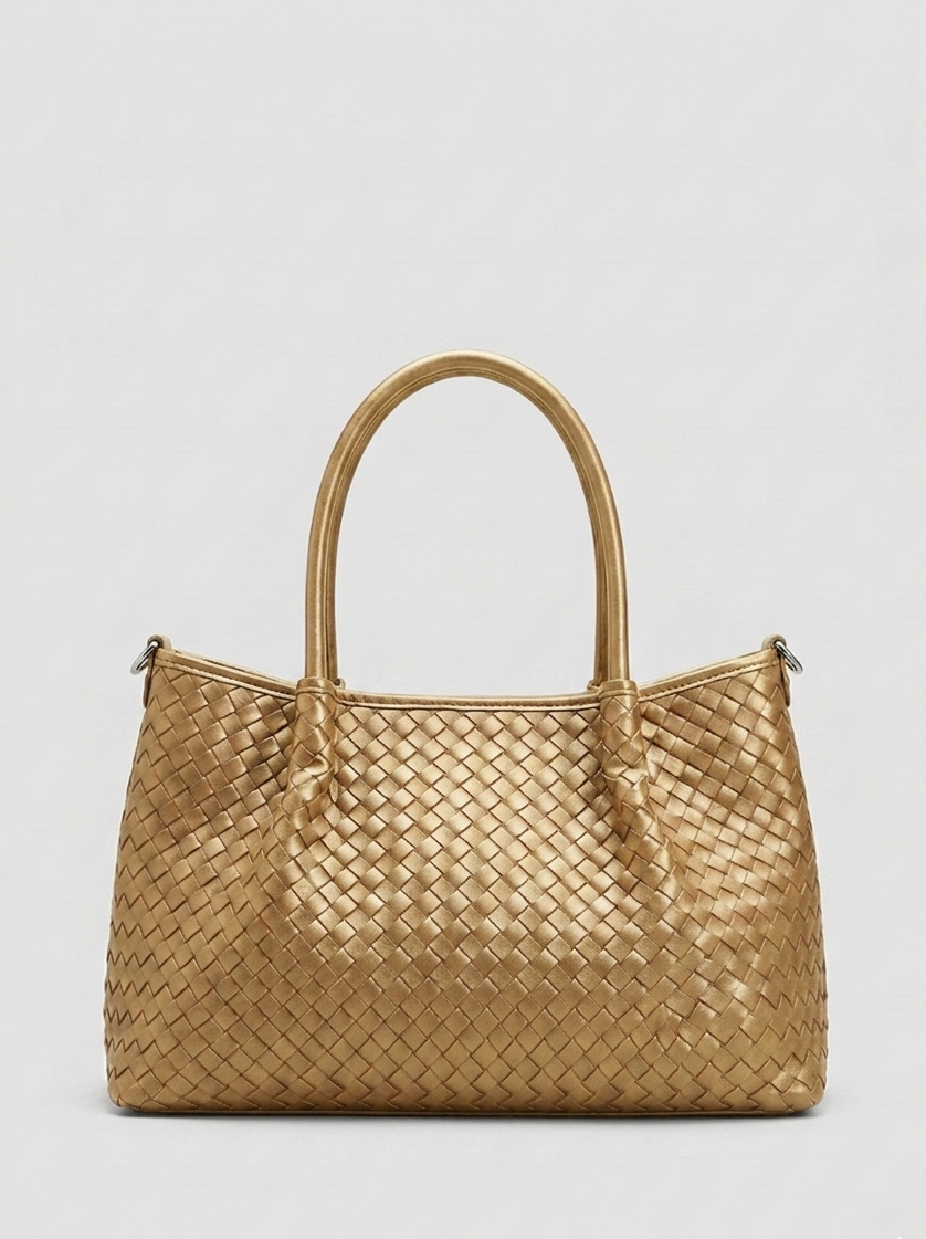 Grand sac à main effet tressé avec bandoulière - pour les cours - pour le travail - Bettina