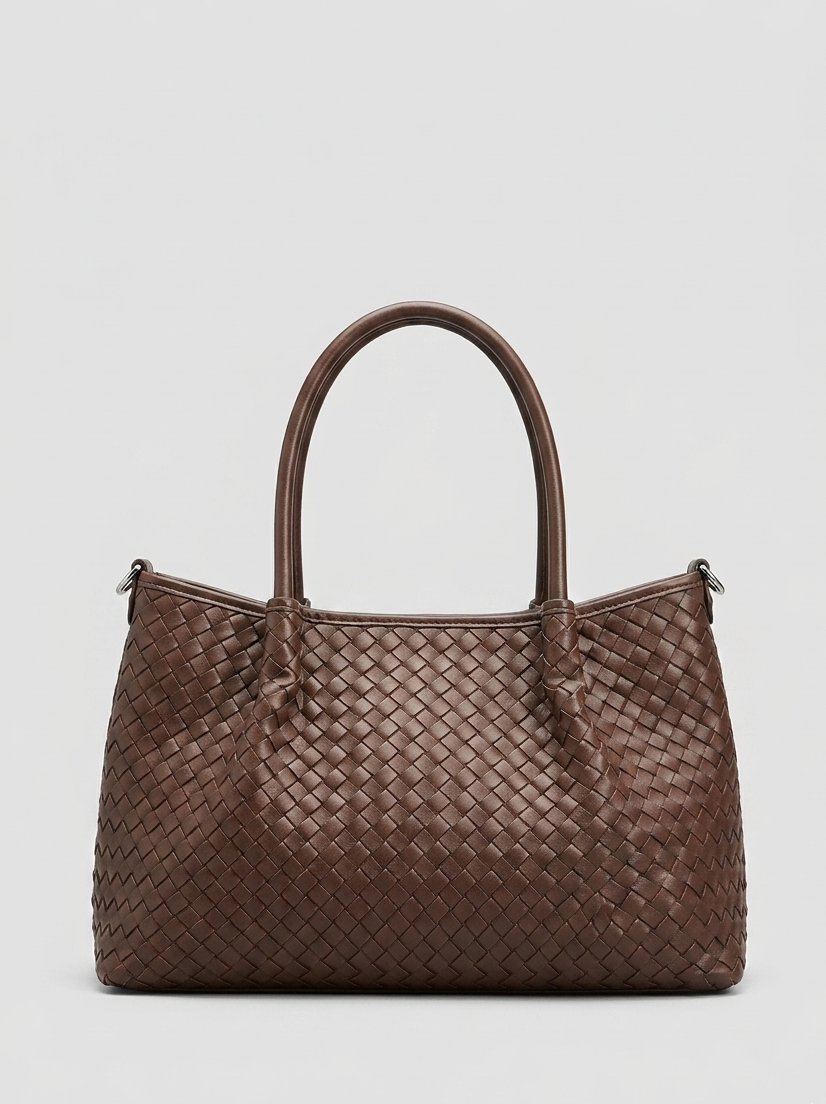 Grand sac à main effet tressé avec bandoulière - pour les cours - pour le travail - Bettina
