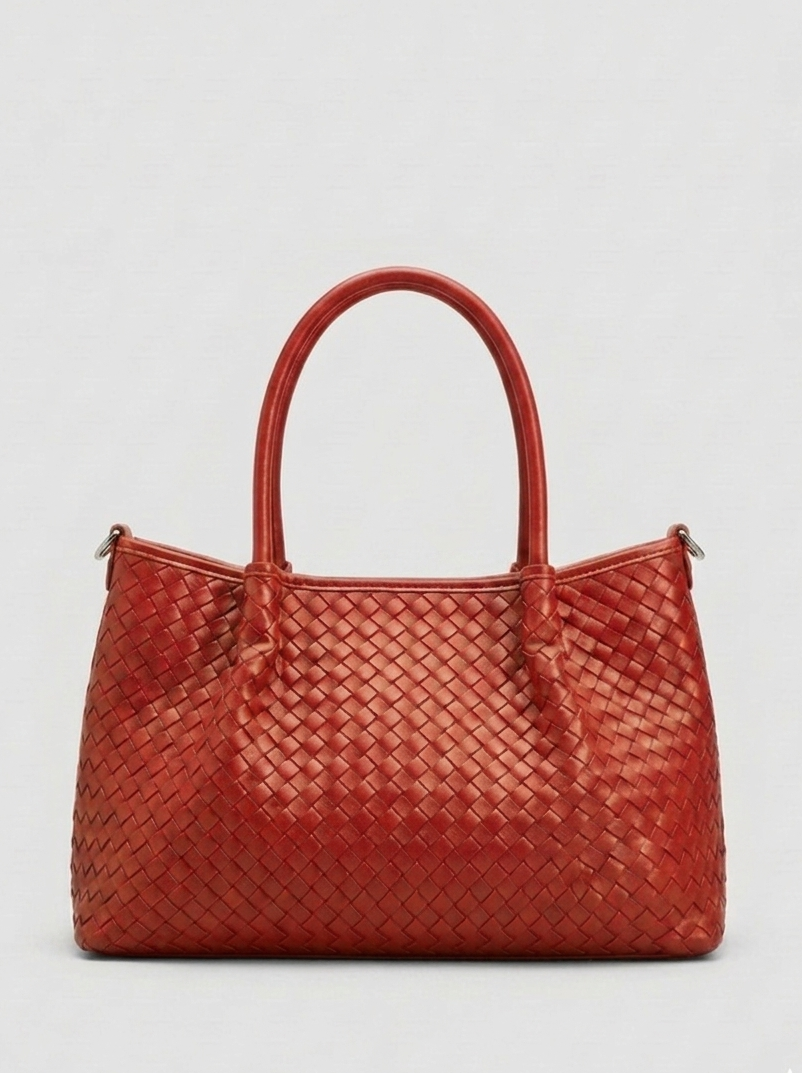 Grand sac à main effet tressé avec bandoulière - pour les cours - pour le travail - Bettina