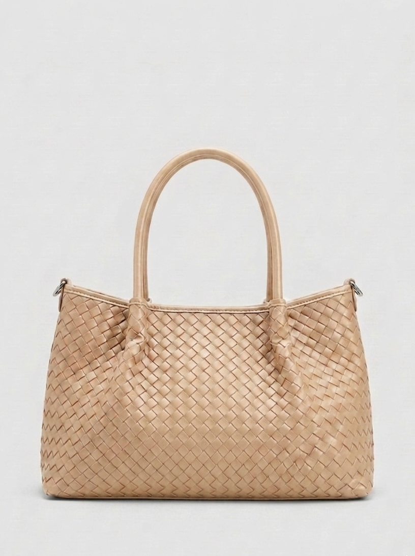 Grand sac à main effet tressé avec bandoulière - pour les cours - pour le travail - Bettina